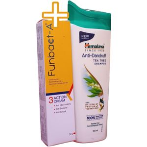 Funbact A Cream + Himalaya Anti-Dandruff Shampoo Tea Tree