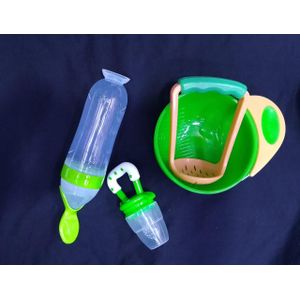 3 pack weaning set, fruit feeder, squeezer and food masher