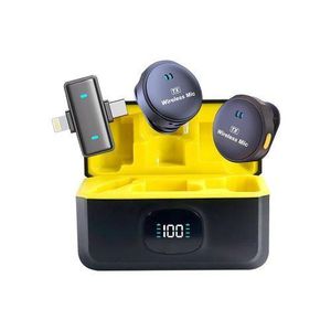 Wireless Two-in-One Lapel Microphone for iPhone and Type-C with Noise Reduction