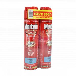 Mortein Doom Aiko 600ml Twin Pack – All Insect Killer Spray, Kills Flying & Crawling Insects, Odourless Formula