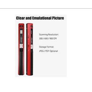 A4 Handy Wand Portable Scanner, Uses 2Xaa Batteries, Jpeg/Pdf W/Ocr Software, Supports Micro Sd (Max 32Gb)