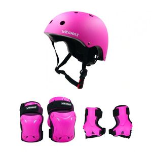 Pink Skating Protective Guards with Helmet, Elbow Knee and Hands Caps Full Protection Gears 