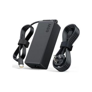 Lenovo Laptop Charger – 65W USB Type-C AC Adapter with Power Cable (Complete Set)