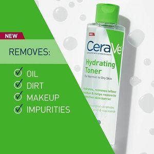Cerave.Hydrating Toner With Hyaluronic Acid, Niacinamide, And Ceramides