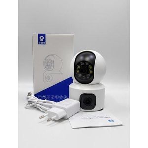 V380 Pro Dual Lens Baby Camera – WiFi PTZ Indoor, 360° View, Human Tracking, Night Vision & Two-Way Audio
