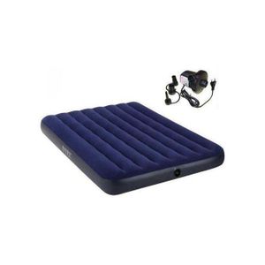Intex 3BY 6 Portable Camping/ Indoors Inflatable Air Bed/ Air Mattress with Electric Pump