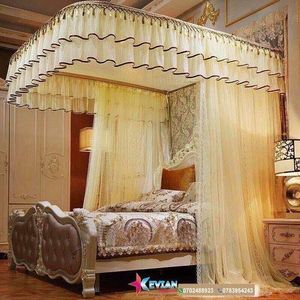 2 Rails Stand Mosquito Net - Cream