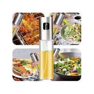 Premium 100ml Refillable Glass Oil Spray Bottle For Cooking – Fine Mist Sprinkler