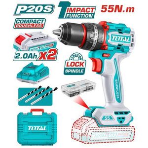 TOTAL TIDLI20558 Compact Brushless Cordless Impact Drill 55Nm 20v