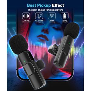 USB C Mini Wireless Lavalier Microphone For IPhone 15 16, IOS And Android Devices - Noise Reduction Lapel Mic For Recording, Clip On Mic, Omni Lav Mic For Video Recording, Tiktok, Youtube, Vlog