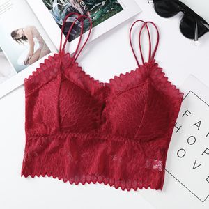 Women Soft Lace Padded Camisole Womens Bras Seamless Bra Padded