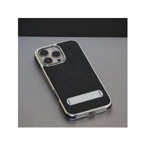 Kickstand for iPhone 14 Case, 3-Way Adjustable with Metal Stand, Military-Grade Shockproof Bumper, Slim Transparent Acrylic Back Cover, Crystal Clear Design for iPhone 14