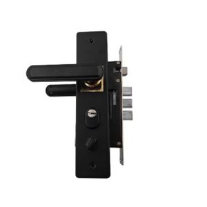 High Quality Security Black Wood Door Lock With Handle And 7 Keys Tough Built Suitable For Main Entrance Wooden Door
