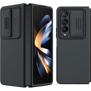 Nillikin  Shockproof Protective Phone Case with Slide Camera Cover, CamShield Silky Liquid Silicone Case for Samsung Galaxy Z Fold 4 5G