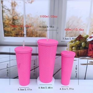 3pcs Studded Drink Tumbler Set – 1100ml, 700ml & 400ml Hot & Cold Beverage Cups