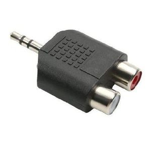 Classic 3.5 mm Jack Stereo Audio AUX Male to 2 RCA Female Coupler for TV, DVD Player, Audio Devices, Amplifier etc.