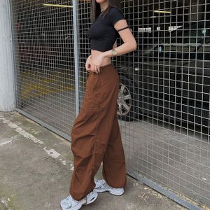 Fashion (White A)Hippie Y2K Cargo Pants Women Low Waist Sweatpant