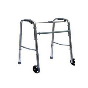 Aluminium Folding Walker, W/Two 5inch Castors