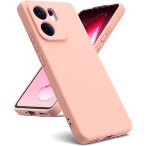 Original Soft Silicone Cover Case for Oppo Reno 13F – Flexible Shockproof Slim Back Cover - Pink