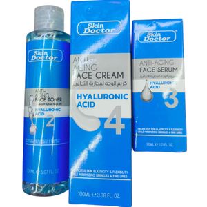 Skin Doctor Anti-Aging Face Toner + Anti-Aging Face Cream + Anti-Aging Face Serum bc