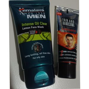 Himalaya Oil Clear Face Wash + Fair & Handsome Long Lasting Radiance Cream jm