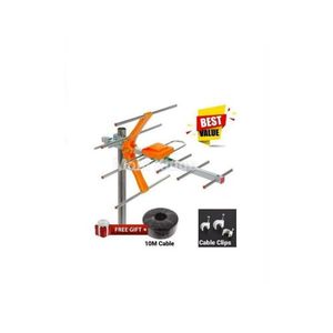 Digital TV Aerial+10mtr Cable Plus Free Clips