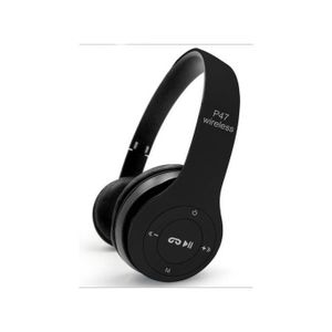 wireless FM  FM P47 Bluetooth 5.0 Wireless Mic TF Card An FM Radio BLACK