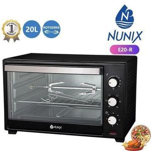 Nunix 20 Litres Baking Oven Electric Rotisserie Oven Perfect For Baking And Grilling