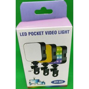 AY-83 Portable LED RGB Video Fill Light – Rechargeable Pocket Light for Smartphone Photography, Makeup Videos & Streaming