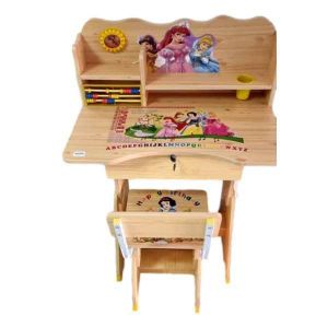 Kids Study Desk with Chair Adjustable Height Learning Table Ergonomic Student Study Set for Home & School