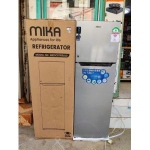 Mika Fridge 168 L double door dark silver with a cool pad with free gifts