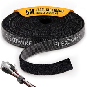  Velcro Cable Tie Roll 10mm x 5m Reusable Hook and Loop Cable Management Strap for Home, Office & Network Cable Organization