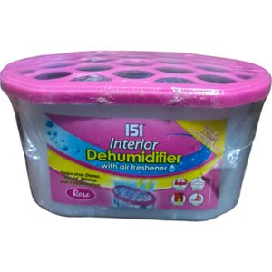 151 Products Ltd Interior Dehumidifier REFILLABLE Absorbing Humidity Wardrobe Mist Buster With Air Freshener ROSE cf