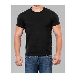 BLACK PLAIN UNISEX ROUND NECK T-SHIRT
