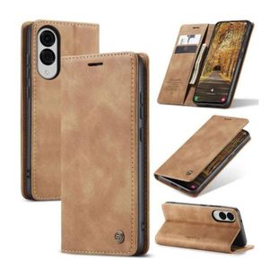 Samsung Galaxy S25 Edge Caseme Premium Luxury PU Leather Magnetic Flip Wallet Case Cover with Card Slots, Shockproof TPU Inner Shell & Full Body Protection