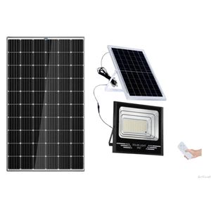 Solarmax 250W solar panel Monocrystalline All Weather solar panel + Free 50W solar floodlight