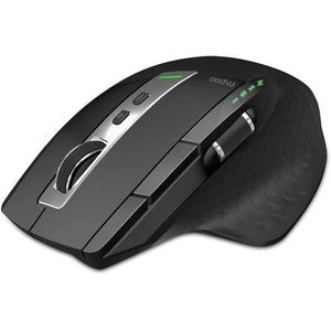 Bluetooth Wireless Mouse MT750s, 4 Adjustable DPI Rechargeable, Multi-Device (3 Bluetooth+USB) Programmable Ergonomic Mouse with Side Roller, Laser Mouse for Laptop Desktop PC