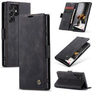 Cash Wallet, All round Protection Leather Flip Cover Case for Samsung Galaxy S23 Ultra