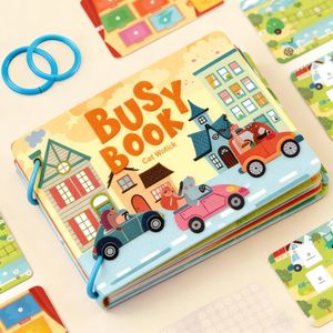 Tear-and-Stick Quiet Book  Reusable, Educational Sticker Book for Infants and Toddlers