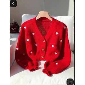 Ladies Cute Good Quality Sweater top-Red