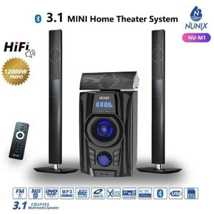 Nunix M1 3.1 Woofer Powerful Subwoofer Bluetooth USB FM AUX SD Card Remote Control Deep Bass Home Theatre Speaker System