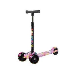 Kids 3-Wheel LED Scooter –with foot brake, Adjustable Handlebar