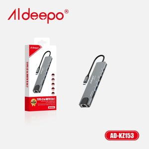 Aldeepo AD-KZ153 Type-C to HDMI 8-in-1 USB-C Hub – Multiport Adapter
