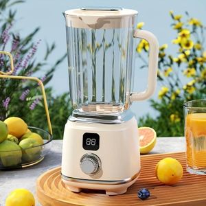 Versatile USB Rechargeable Juicer with Digital Display - Great for Smoothies, Milkshakes and Fresh Fruit Drinks - Easy to Clean, Great for Home, Office, Travel - Portable Blender, Smoothie Juicer