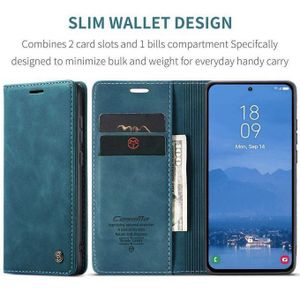 RICHBOSS Magnetic Leather Flip Cover For Samsung Galaxy A25 – Blue - Premium Leather Wallet, Strong Magnetic Closure, Long Lasting Quality