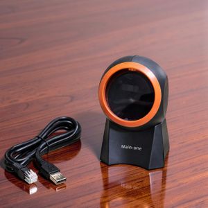 POS Compatible Office Use 1D & 2D Desktop Table Mount Laser Barcode Scanner Reader