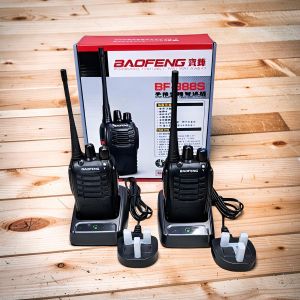 Baofeng BF-888S Inbuilt Rechargeable Battery 16 Channels High Performance Walkie Talkie Radio Calls-2 Pieces 