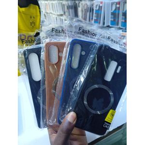 Leather Textured MagSafe Case for Tecno Note 50 Pro – Slim Faux Leather Magnetic Back Cover, Shockproof Anti-Scratch Protective Case with Wireless Charging Support (Blue)