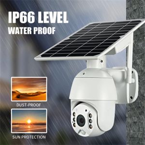 Outdoor waterproof wifi CCTV camera solar camera 4MP 4G PTZ night vision solar battery powered wireless security camera 