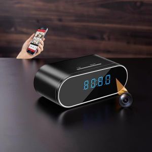 Home and Office Surveillance Maintenance-Free Stable Performance 1080P Full HD 4K Home and Office Security Surveillance Monitoring Alarm Mini Table Clock WiFi Spy Hidden Camera Audio Video Recorder